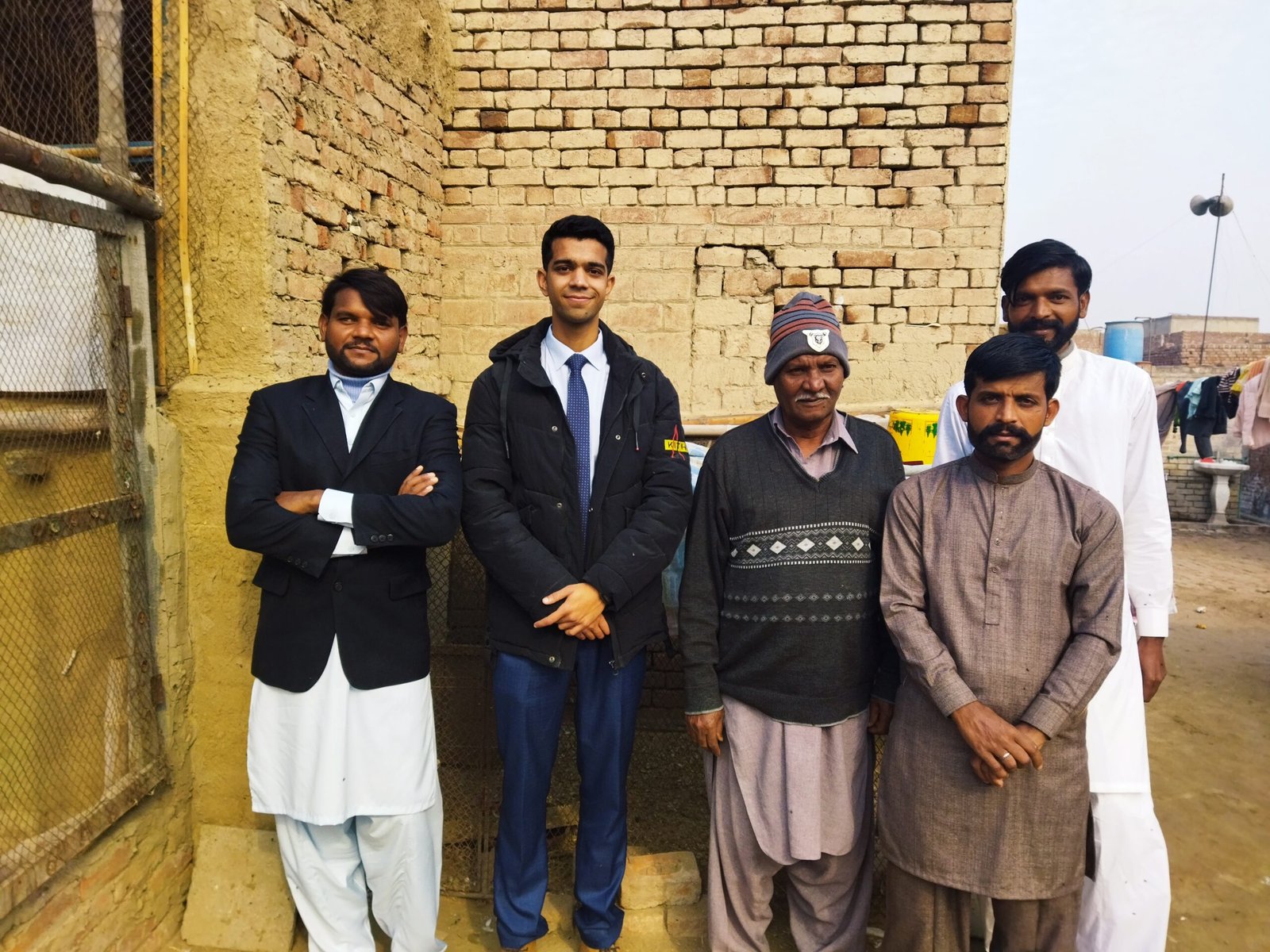 Group photo in village