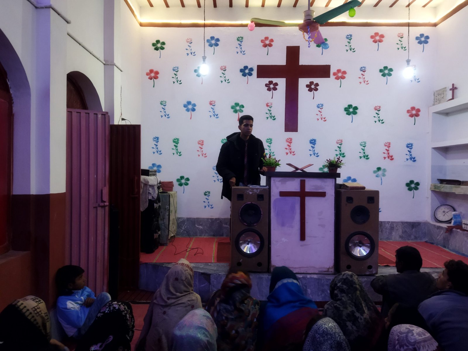 Worship service with elder